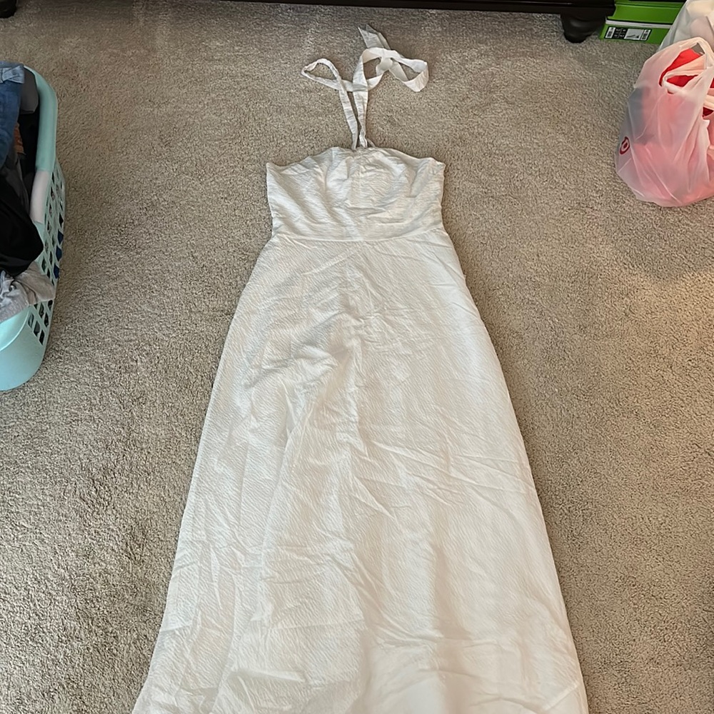 NWT JCrew white a-line maxi dress, size 12